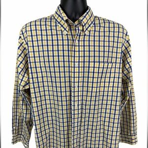 Brooks Brothers Yellow and Blue Plaid Shirt
